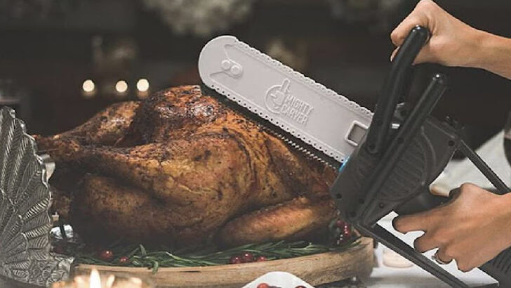 This Electric Chainsaw Carving Knife Will Take Your Thanksgiving Dinner To The Next Level