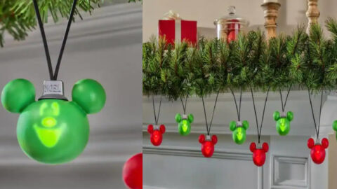 These Christmas Mickey Mouse Lights Play Music And Are Perfect For The Mantel