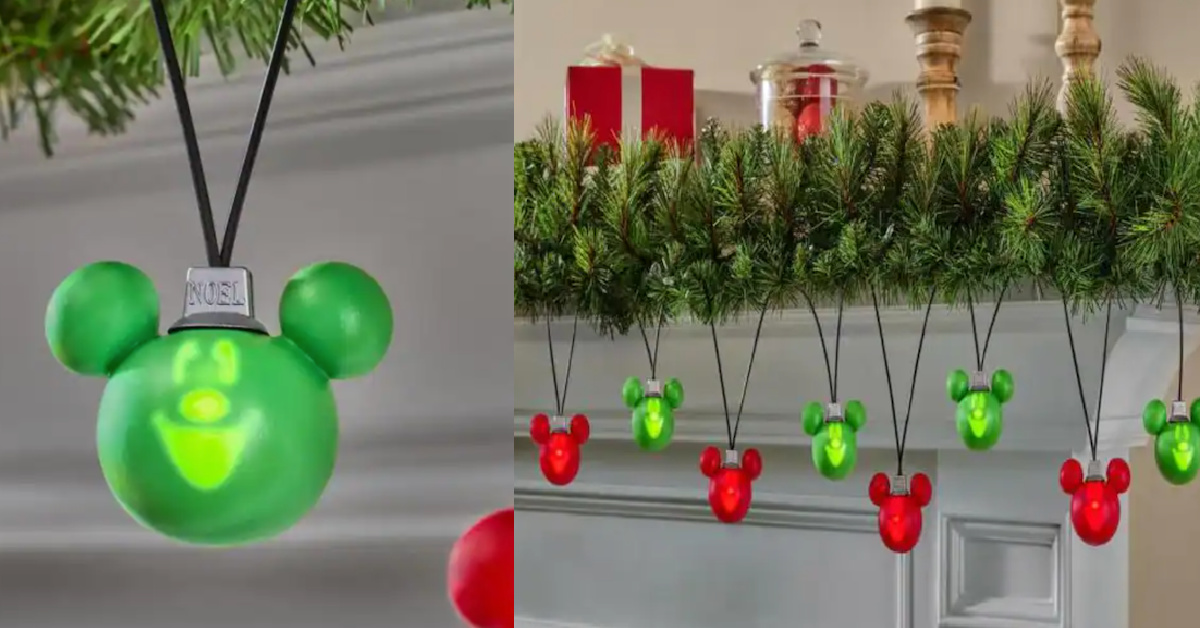These Christmas Mickey Mouse Lights Play Music And Are Perfect For The Mantel