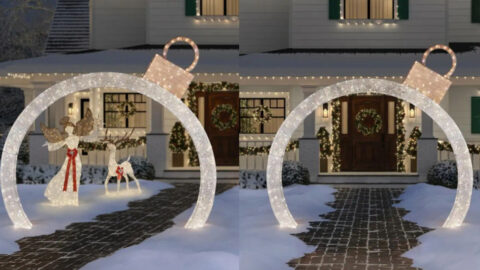 Home Depot is Selling A 9-Foot Ornament Archway You Can Put in Your Yard For The Holidays