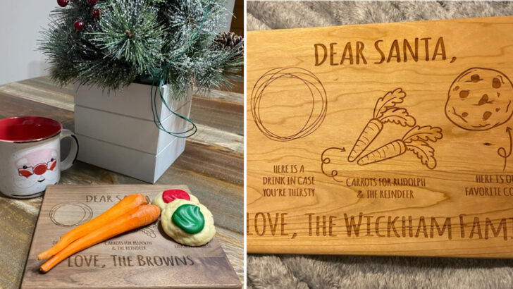 This Personalized Santa Treat Board Is Exactly What You Need For Santa’s Milk And Cookies