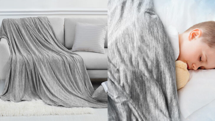 You Can Get A Cooling Blanket That Absorbs Body Heat to Keep You Cool While You Sleep