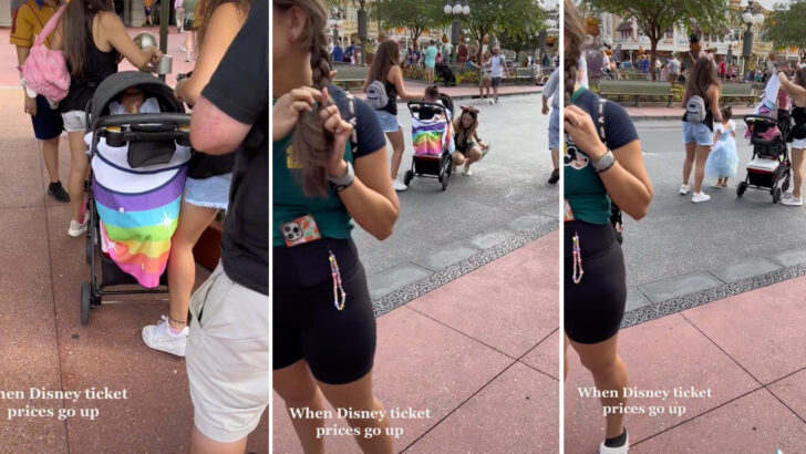 This Video Shows A Family Allegedly Sneaking Their Child Into Disney World By Pretending It Is A Baby