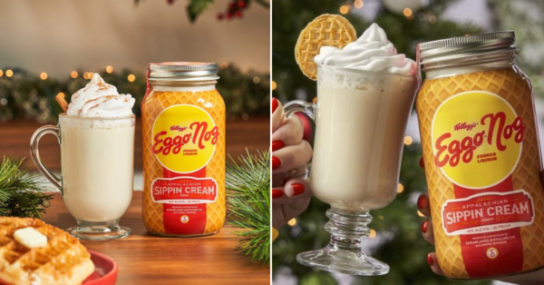 Kellogg’s Just Released Boozy Eggnog That Tastes Like a Fluffy Stack of Eggo Waffles