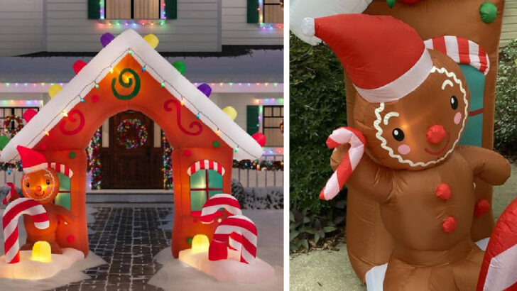 Home Depot Is Selling An Inflatable Gingerbread Archway And It Will Make Your Yard Look Just Like Christmas Town