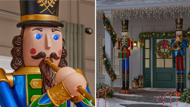Home Depot Is Selling A Giant 8-Foot Trumpeting Nutcracker You Can Put in Your Yard for The Holidays