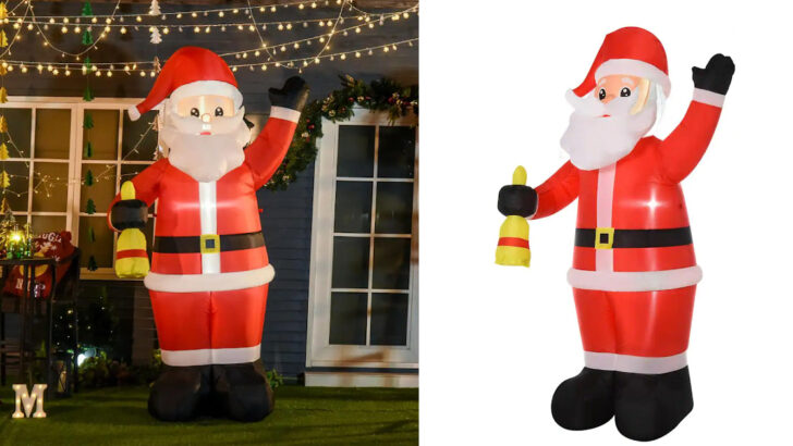 Home Depot Is Selling An 8-Foot Inflatable Santa Claus To Make Your Yard A Bit More Jolly This Holiday Season