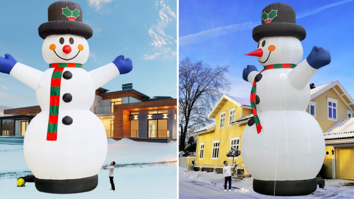 You Can Get A 40 Foot Tall Inflatable Snowman That You Can Put in Your Yard for The Holidays
