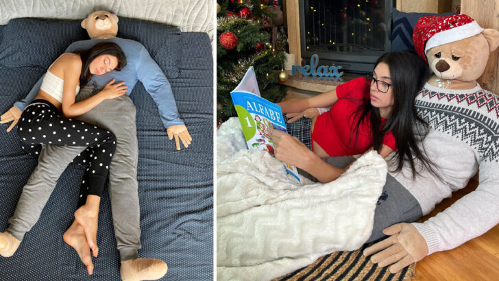 You Can Get A Life-Sized Bear Plush That Is The Perfect Snuggle Companion