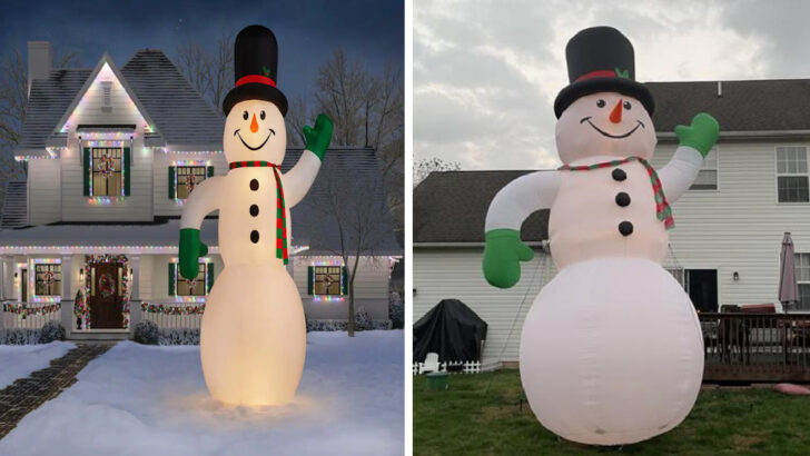 Home Depot Is Selling A 20-Foot Snowman Inflatable You Can Put in Your Yard for The Holidays