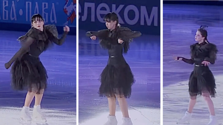 This Ice Skater Just Nailed The Wednesday Addams Viral Dance And You Have To See It