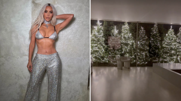 People Cannot Get Over How Much Kim Kardashian’s Christmas Decor Gives Off ‘Murder House’ Vibes
