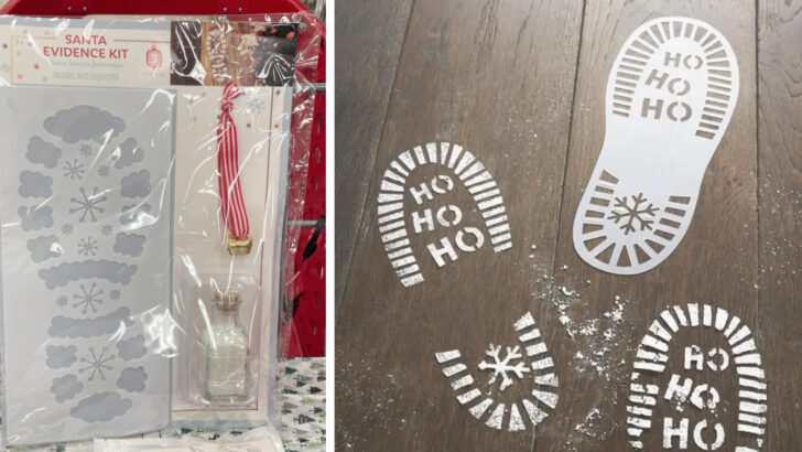 Target is Selling A $3 Snowy Santa Footprint Kit So You Can Surprise Your Kids on Christmas Morning