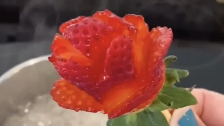Here’s How You Can Make Strawberry Roses For The Most Romantic Dessert