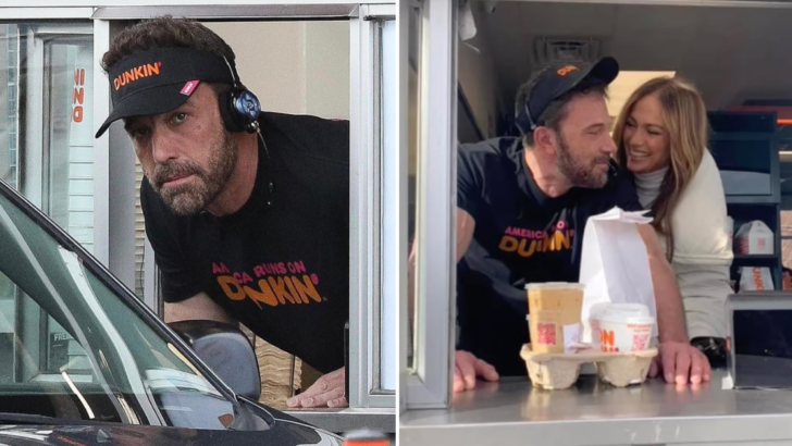 Ben Affleck and Jennifer Lopez Surprised Customers While Serving Orders at A Dunkin’ Drive-Thru