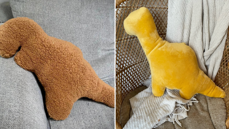 You Can Get Throw Pillows That Look Exactly Like Dino Chicken Nuggets and I Need Them