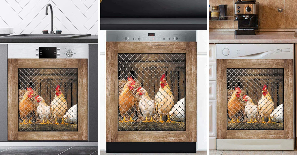 This Chicken Dishwasher Cover is Perfect For Any Chicken Coop Owner