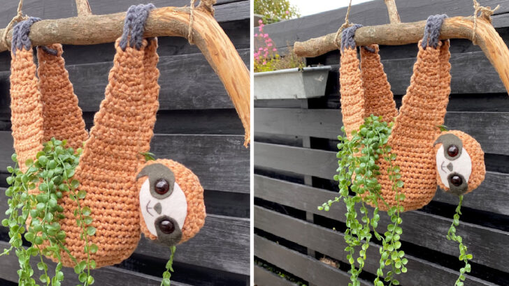 You Can Crochet The Cutest Sloth Plant Holder And I Need It In My Life Now
