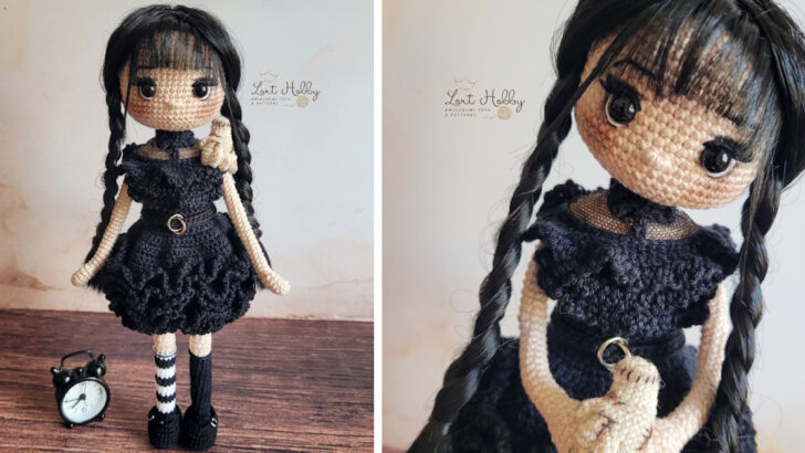 You Can Crochet A Wednesday Addams Doll And It’s Absolutely Adorbs