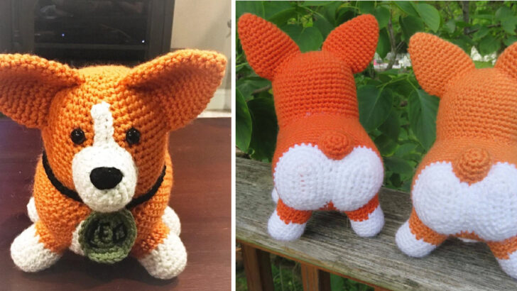 You Can Crochet The Cutest Corgi, And OMG Look At That Heart-Shaped Butt