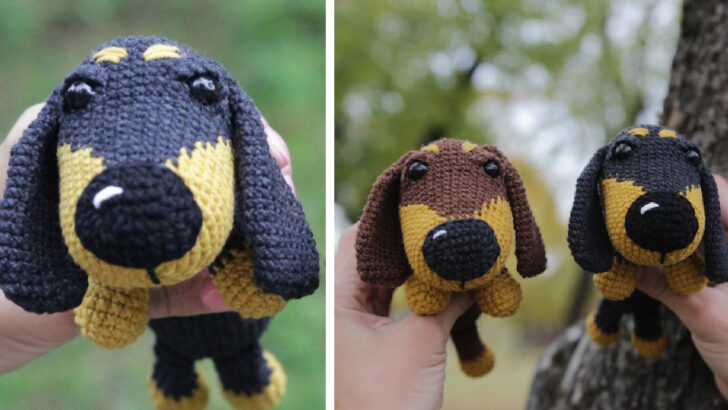 You Can Crochet The Cutest Dachshund Puppy And I Need One In Every Color Of The Rainbow
