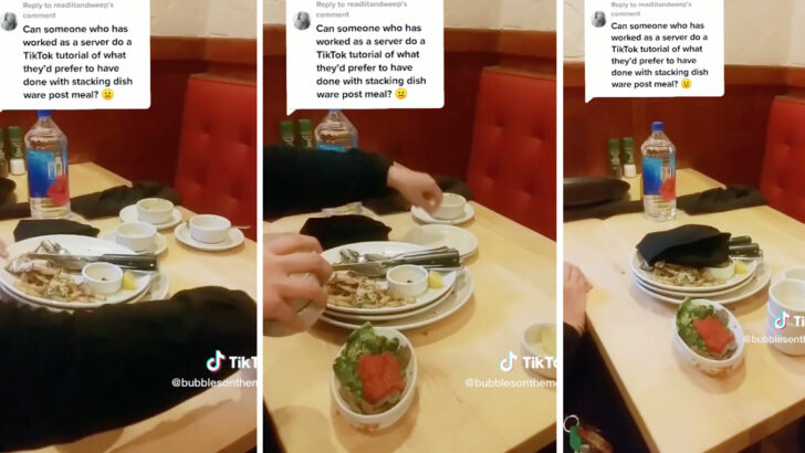 This Server Shows Exactly How Customers Should Clean Their Tables After Eating And It’s So Helpful