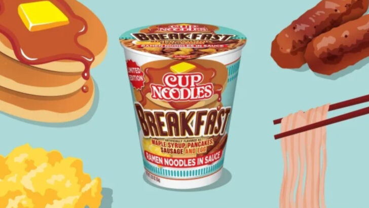 Cup Noodles Released Breakfast Flavored Ramen Noodles That Taste Like Egg, Sausage, and Pancakes