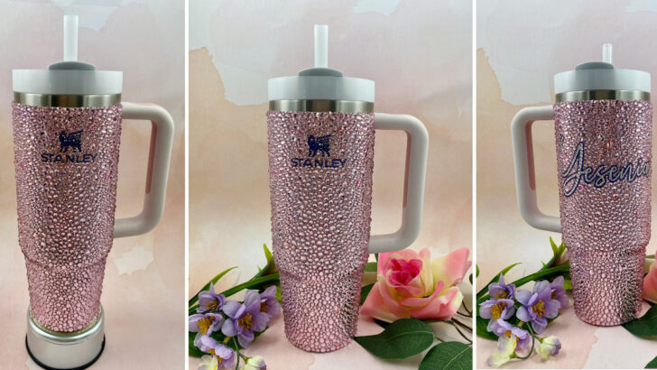 You Can Get A Handmade Crystal-Covered Stanley Tumbler And It’s So Luxurious