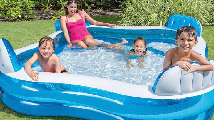You Can Get A Giant Family Inflatable Lounge Pool To Help Beat The Summer Heat