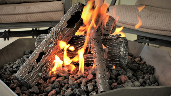 These Metal Logs Are Perfect for Your Outdoor Gas Fire Pit This Summer