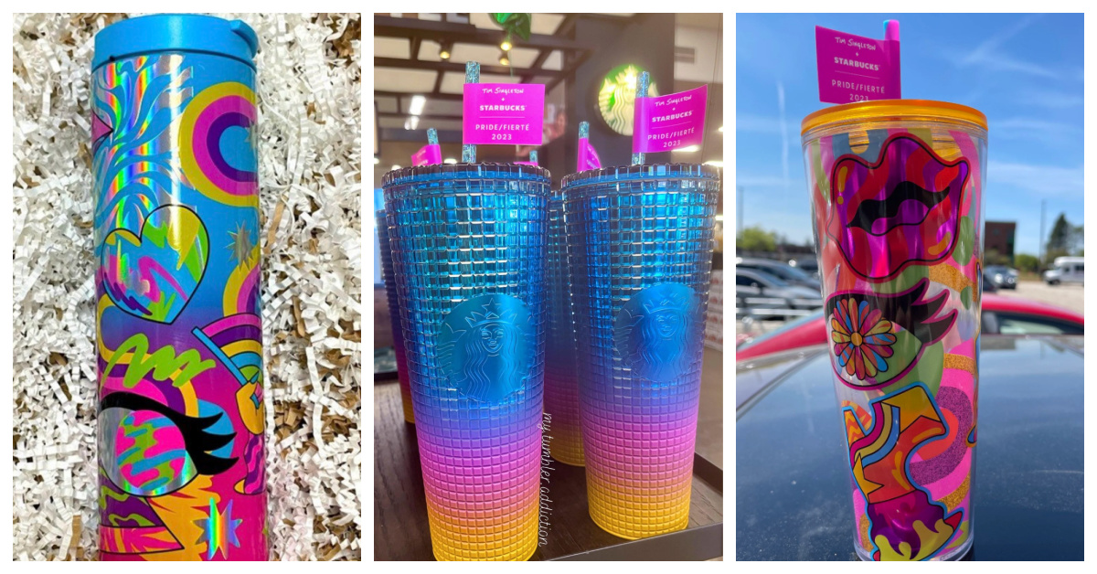 Starbucks Released Tim Singleton Pride Cups and They Are Giving Lisa Frank Vibes