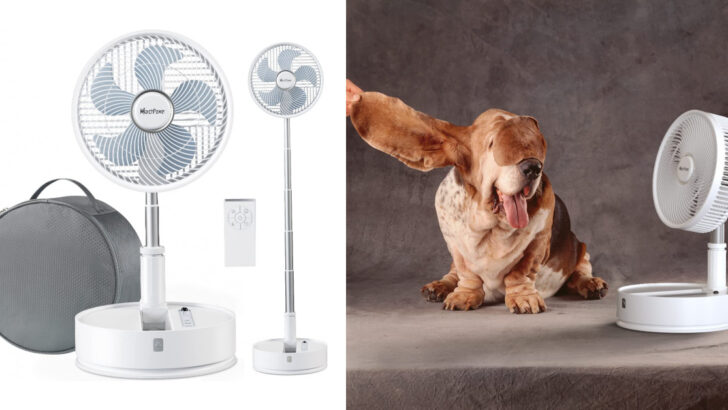 You Can Get A Foldable Oscillating Fan That is Battery Operated to Keep You Cool On-The-Go