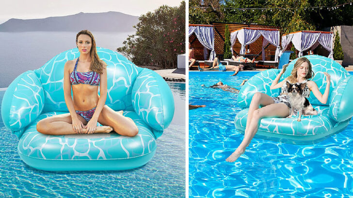 This Giant Floating Lounge Chair Is The Perfect Way To Stay Cool In The Pool This Summer