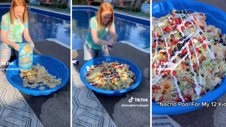 This Mom Made A Nacho Pool Platter For Her Kids, And The Internet Can’t Handle It