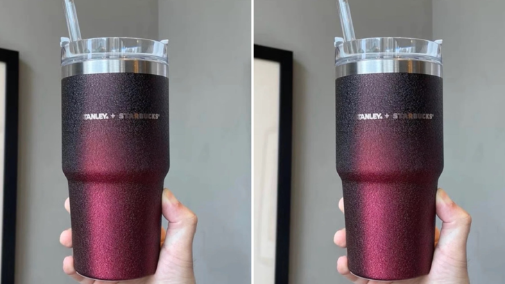 This Ombre Glitter Starbucks Stanley Tumbler Is Giving Me Total Vampire Vibes