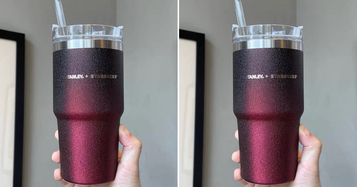 This Ombre Glitter Starbucks Stanley Tumbler Is Giving Me Total Vampire Vibes