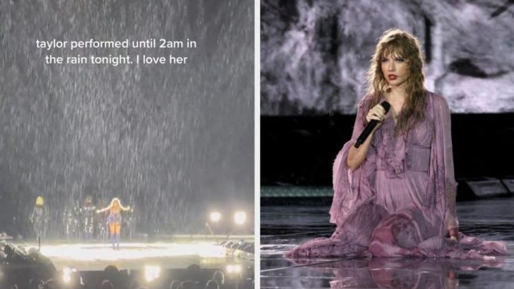 Taylor Swift Performed Until 2 AM in The Pouring Rain Proving She’s The GOAT