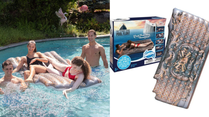 This Giant Floating Raft Is A Replica Of The Titanic Floating Door And I Need This In My Life