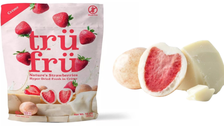 Tru Fru Just Released Real Dried Strawberries Coated in White Chocolate For The Ultimate Sweet Snack