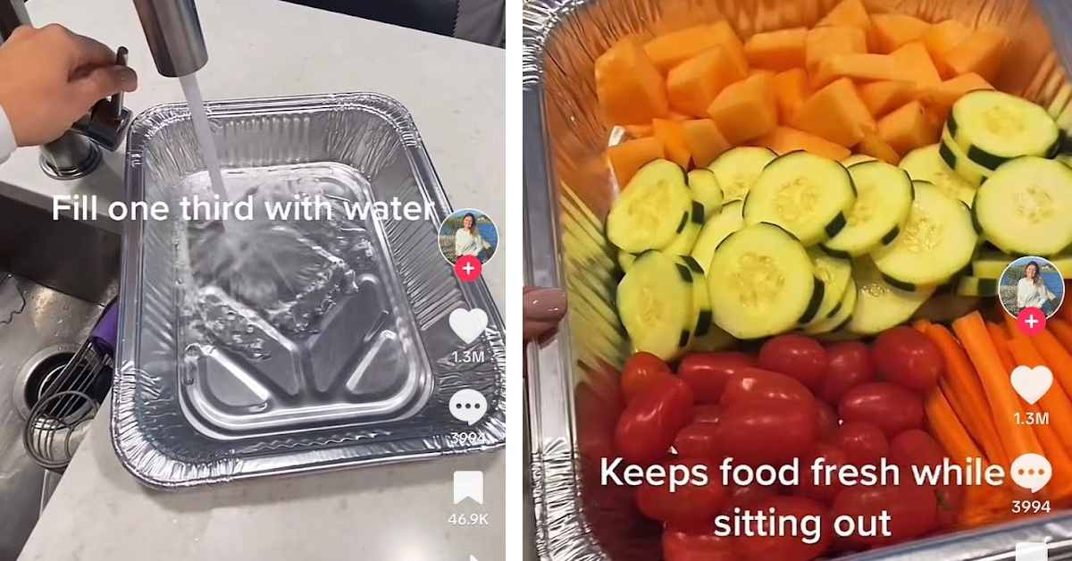 This Giant Ice Tray Hack Will Keep Your Food Cold During Those Hot Summer Parties