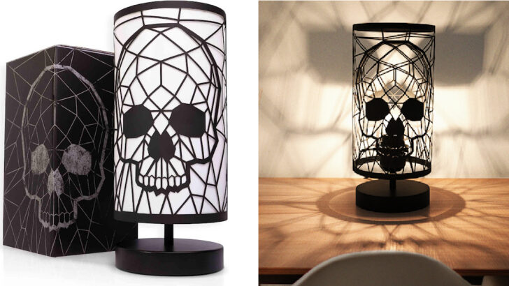 You Can Get A Wicked Cool Gothic Skull Lamp Just In Time For Halloween