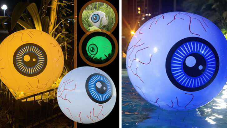 You Can Get Giant Glowing Inflatable Eyeballs To Put in Your Yard This Halloween