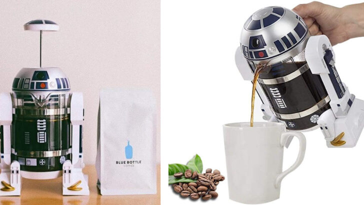 This Adorable R2D2 Stainless Steel French Press Unites Star Wars Fans And Coffee Lovers