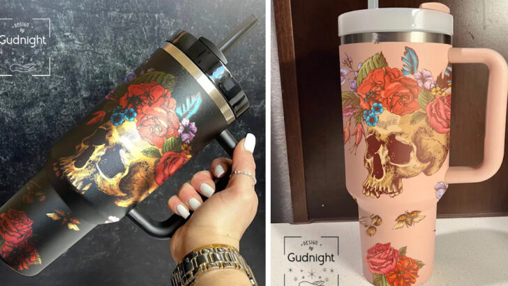 This Vintage Skull Tumbler Is Going To Be Your Most Wicked Cool Accessory This Halloween