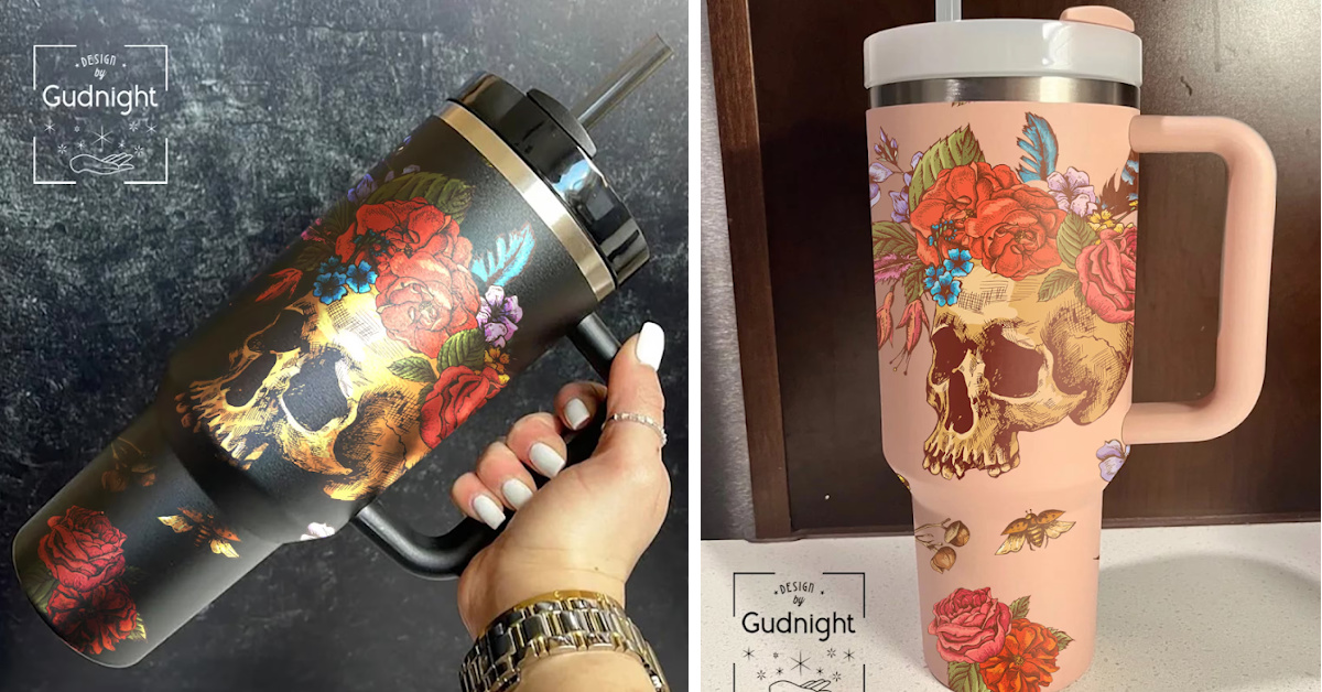 This Vintage Skull Tumbler Is Going To Be Your Most Wicked Cool Accessory This Halloween