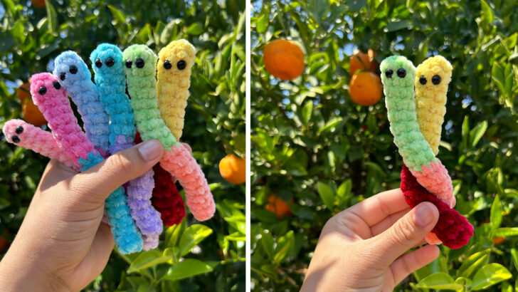 These Crocheted Gummy Worms Are So Adorable, You Need Them All