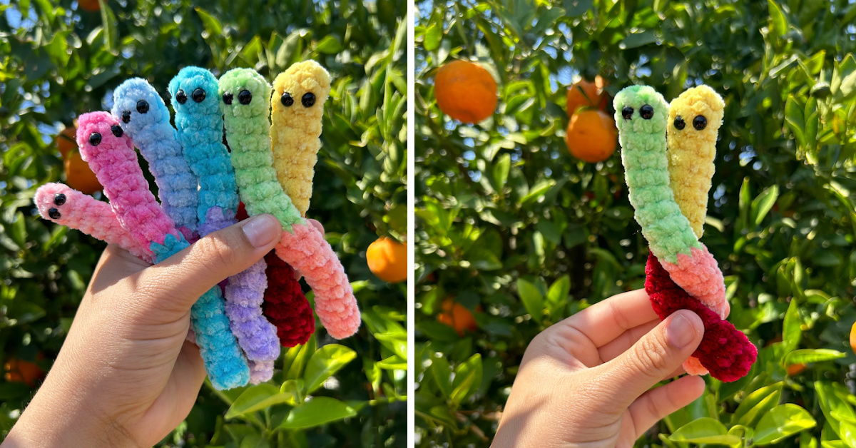 These Crocheted Gummy Worms Are So Adorable, You Need Them All