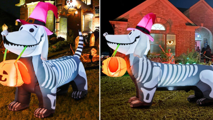 You Can Get An Inflatable Skeleton Puppy To Put In Your Yard This Halloween
