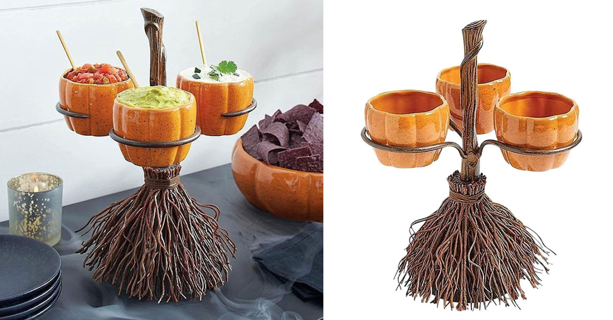 This Pumpkin Broom Snack Bowl Is Here To Sweep You Off Your Feet This Halloween Season