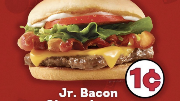 Wendy’s Is Selling Jr. Bacon Cheeseburgers For 1¢ For A Limited Time